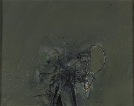 SARONI SERGIO (Torino 1934 – 1991) - "Cardone" anni '960, 40x50 olio su tela....