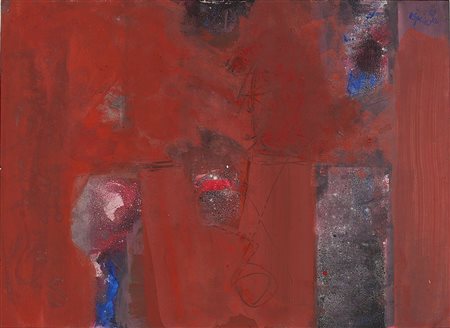 SPINOSA DOMENICO (Napoli 1916 – 2007) - "Senza titolo" 1960, 54x74 tempera e...