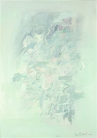 SOFFIANTINO GIACOMO (Torino 1929) - "Senza titolo" anni 1970, 70x50 olio su...