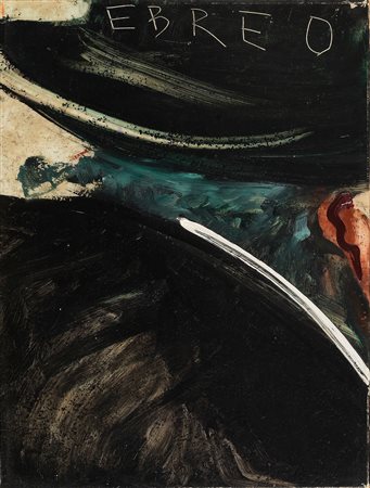 MONDINO ALDO (Torino 1938 – 2005) - "Ebreo" 1998/99, 40x30 olio su linoleum....