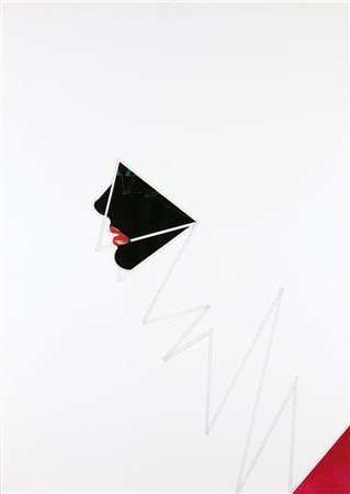 DEVALLE BEPPE (Torino 1940) - "Harper's Bazaar" 1971, 102x72 tecnica mista e...