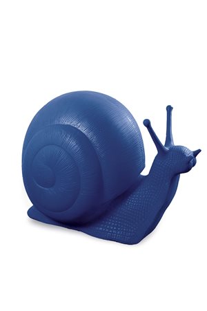 CRACKING ART GROUP - "Chiocciola", 82x110x65 multiplo in plastica blu, es....