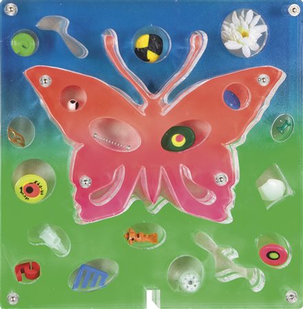 NUCARA RENZO (Crema (CR) 1955) - "Stratofilm farfalla" 2011, 30x30x5...