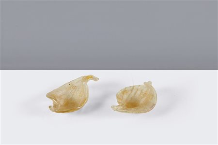 BAROVIER ERCOLE - "Coppia di conchiglie" anni '30, 13x20 vetro . Opere...