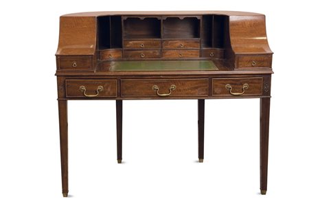 SCRIVANIA - Scrivania con alzata, in mogano, Inghilterra , XX sec.,...