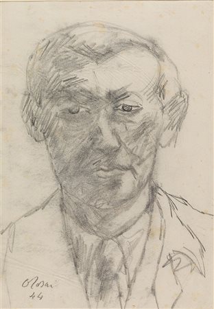 ROSAI OTTONE (Firenze 1895 - 1957 Ivrea (TO)) - "Ritratto virile" 1944, 33x23...