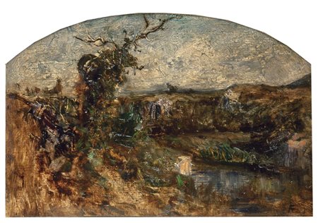 FONTANESI ANTONIO (Reggio Emilia 1818 - 1882 Torino) - "Mattino in ottobre",...