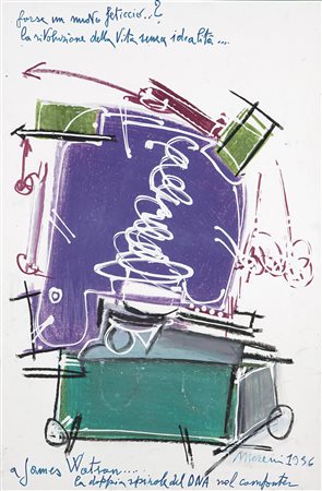 MORENI MATTIA (Pavia 1920 - 1999 Brisighella (RA)) - "A James Watson...la...