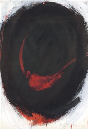 PARISOT ADRIANO (Torino 1912 – 2004) - "Senza titolo" 1962, 100x70 tempera su...