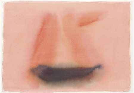 NUNZIO - "Senza titolo" 1983, 36x50 acquerello su carta. Opera firmata e...