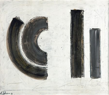 GALVANO ALBINO (Torino 1907 – 1990) - "Senza titolo" 1976, 50x60 olio su...