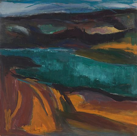 SCROPPO FILIPPO (Riesi (CL) 1910 - 1993 Torre Pellice (TO)) - "Il lago...