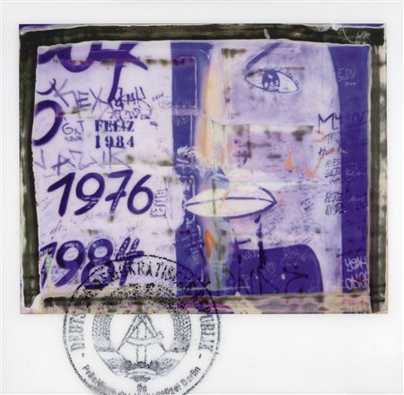 GALIMBERTI MAURIZIO (Como 1956) - "Wall number", 100x100 stampa lambda sotto...