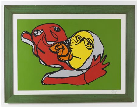 KAREL APPEL Putting green kiss.
