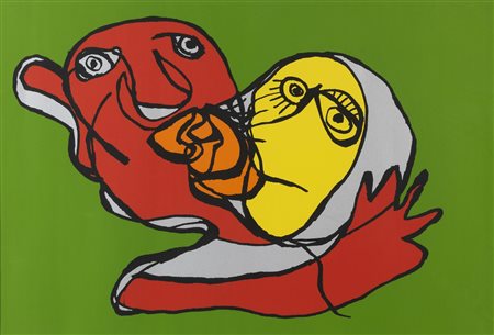 KAREL APPEL Putting green kiss.