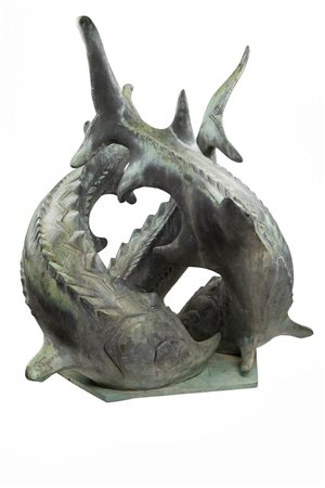 SIRIO TOFANARI<BR>Firenze 1886 – 1969 Milano<BR>"Giochi di storioni" 1960