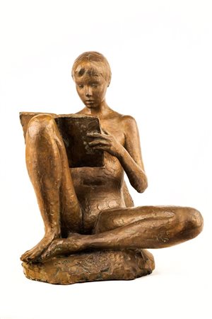 SERGIO UNIA<BR>Roccaforte di Mondovì (CN) 1943<BR>"Rossana che legge" 1991