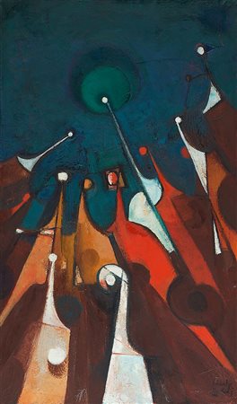 DEDALO MONTALI<BR>Cagliari 1909 - 2001 Rodello (TO)<BR>"Concerto spaziale"