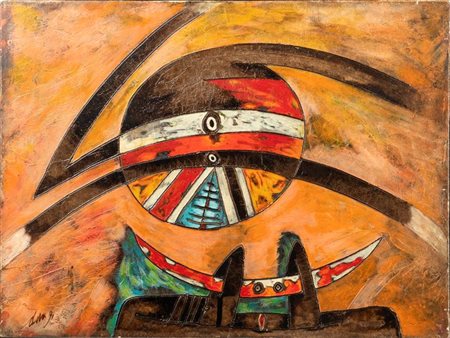 GIANNI DOVA<BR>Roma 1925 - 1991 Milano<BR>"Piccola composizione" 1962