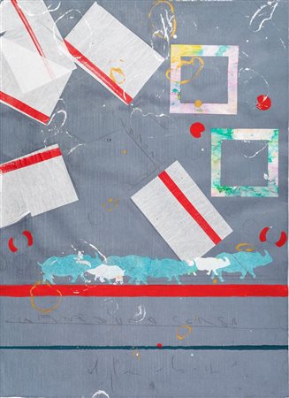 ALIGHIERO BOETTI<BR>Torino 1940 - 1994 Roma<BR>"La fine di una corsa"