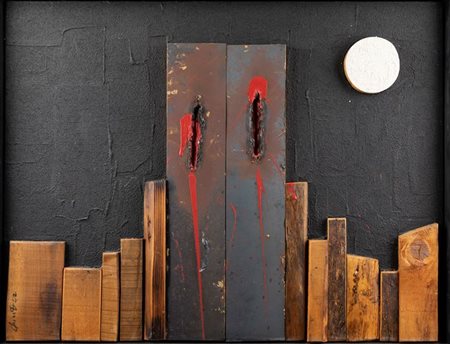 PIERLUIGI DE LUTTI<BR>Monfalcone (GO) 1959<BR>"Doppia ferita" 2002