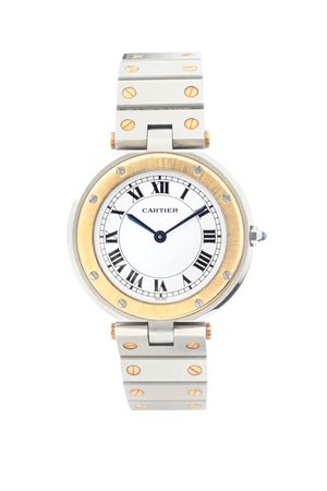 CARTIER<BR>Mod. “Santos", misura lady, anni '90