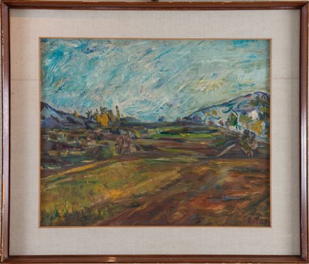 ARTURO TOSI (Busto Arsizio 1871 – Milano 1956) “Paesaggio”, 1942. Olio su...