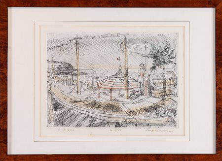 LUIGI BARTOLINI (Cupramontana 1892 – Roma 1963) “La spiaggia”. Incisione a...