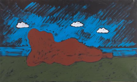 TANO FESTA (Roma 1938 – 1988). “Senza titolo”. Acrilico su tela. Cm 60x100....