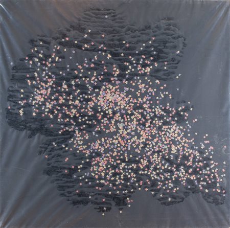 TANO FESTA (Roma 1938 – 1988) “Coriandoli”. Tecnica mista e collage su tela....