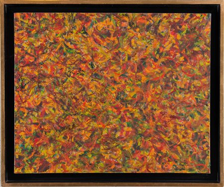BRUNO PULGA (Bologna 1922 - 1992) “Composizione”, 1977. Olio su tela. Cm...