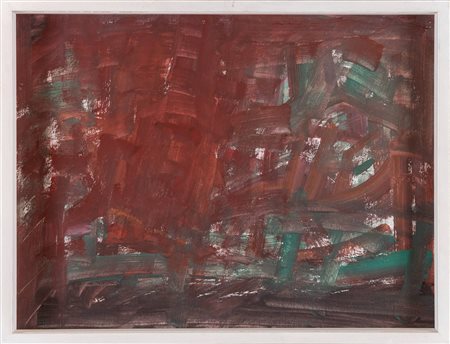 SERGIO ROMITI (Bologna 1928 – 2000) “Composizione”, anni 90. Olio su carta....