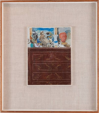 RENZO BIASION (Treviso 1914 – Firenze 1996) “Interno”, 1964. Olio su tela...