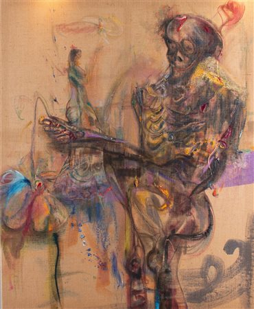 RUFOISM (Cantù 1970) “Che ti ridi?!”, 2018-2019. Olio e tecnica mista su...