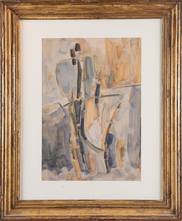 SERGIO ROMITI (Bologna 1928 – 2000) “Composizione”, 1953. Tecnica mista su...