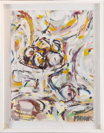 PIERO MANAI (Bologna 1951 – 1988) “Natura morta”, 1982. Olio su carta. Cm...
