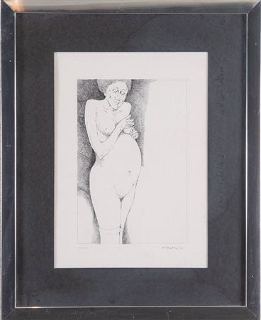 KARL PLATTNER (Malles Venosta 1919 – Milano 1986) “Figura”, 1976. Incisione...