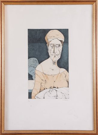 KARL PLATTNER (Malles Venosta 1919 – Milano 1986) “Donna con bambino”....