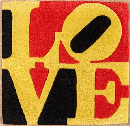 ROBERT INDIANA (New Castle 1928 - Vinalhaven 2018). "Liebe Love". Arazzo...