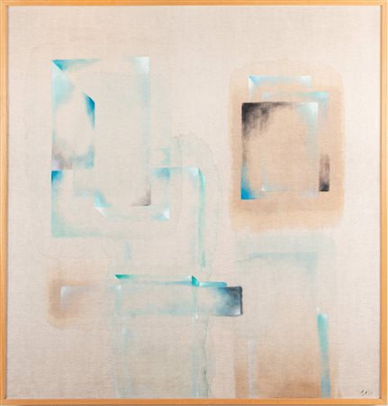 MARCELLO IORI (Merano 1951) “Tavolozza”, 1984. Colore ad acqua ed ad olio su...