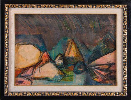 RENATO BIROLLI (Verona 1905 – Milano 1959) “Composizione”, 1951. Olio e...