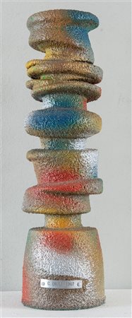 CARLO ZAULI (Faenza 1926 – 2002) “Obelisco”, 1967. Scultura in gres...