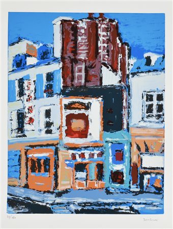 Orfeo Tamburi PARIGI litografia su carta Fabriano, cm 70x50 esemplare 73/150...