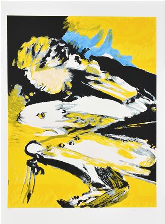 Remo Brindisi PASTORALE litografia su carta, cm 70x50 esemplare 25/150 firma