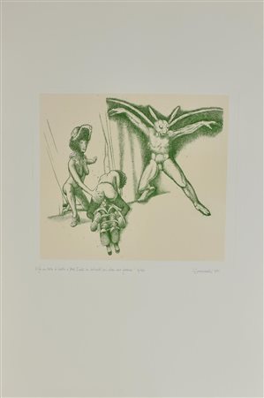 Giuseppe Guerreschi ELFO CON TESTA DI INSETTO E MRS FUSSLI IN INTIMITA' CON...