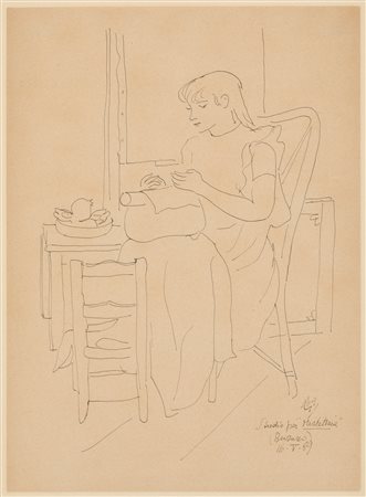 MARIO VELLANI MARCHI (1895-1979) - Studio per "merlettaia", 1969