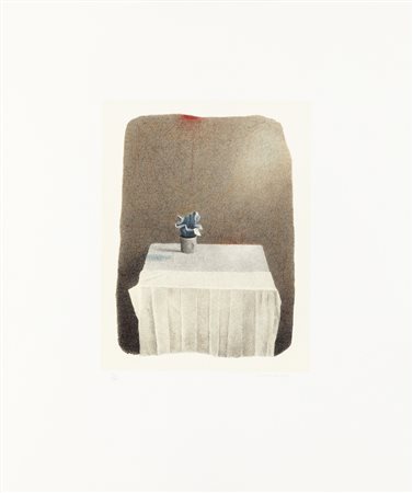 GIANFRANCO FERRONI (1927-2001) - Cartoccio e barattolo su tavolino, 1990