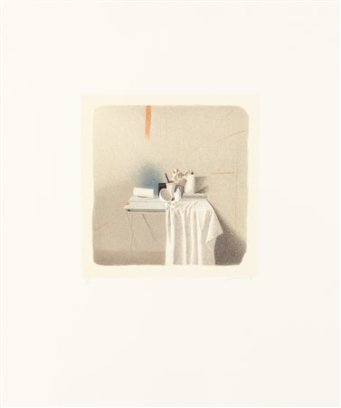 GIANFRANCO FERRONI (1927-2001) - Diversi oggetti e panneggio, 1990