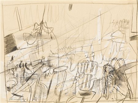 GIANFRANCO FERRONI (1927-2001) - Senza Titolo, 1961