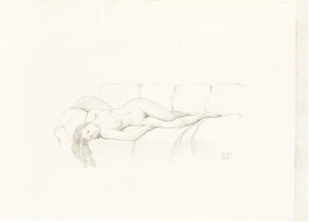 ALDO RISO (1929-2008) - Senza Titolo - Matita su carta
